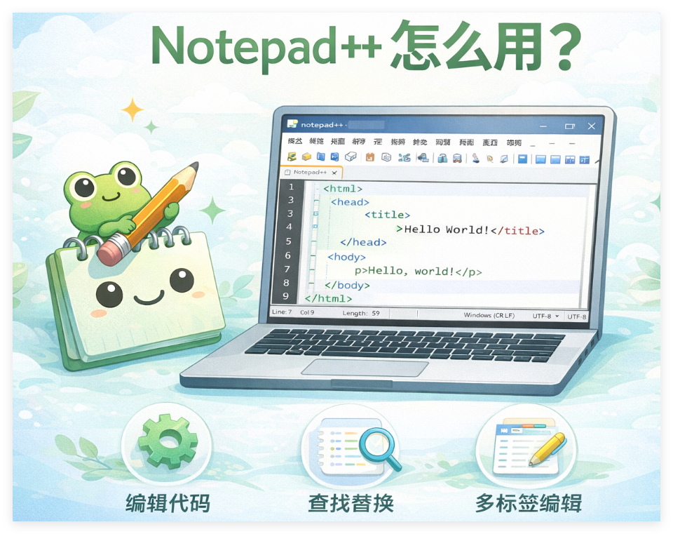 Notepad++ 怎么用