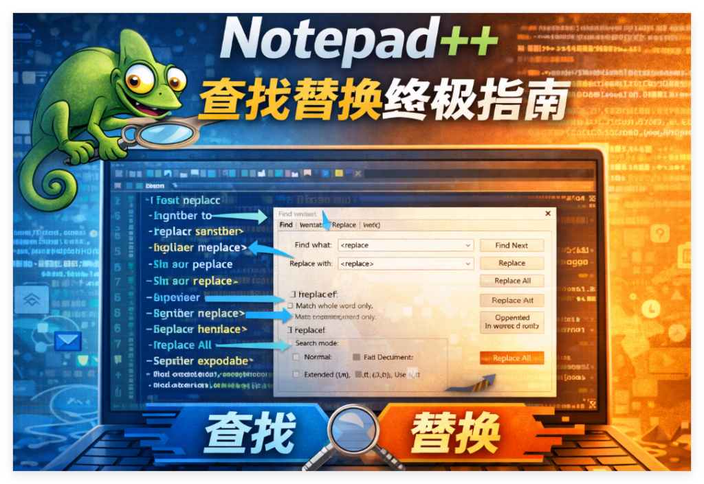 Notepad++ 查找替换