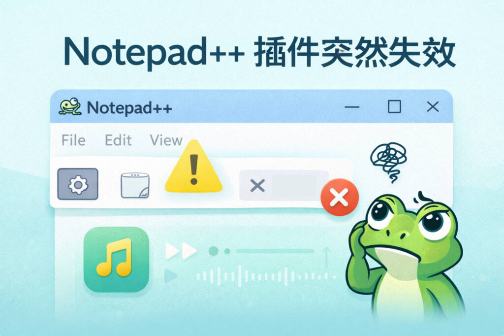 Notepad++ 插件突然失效怎么办