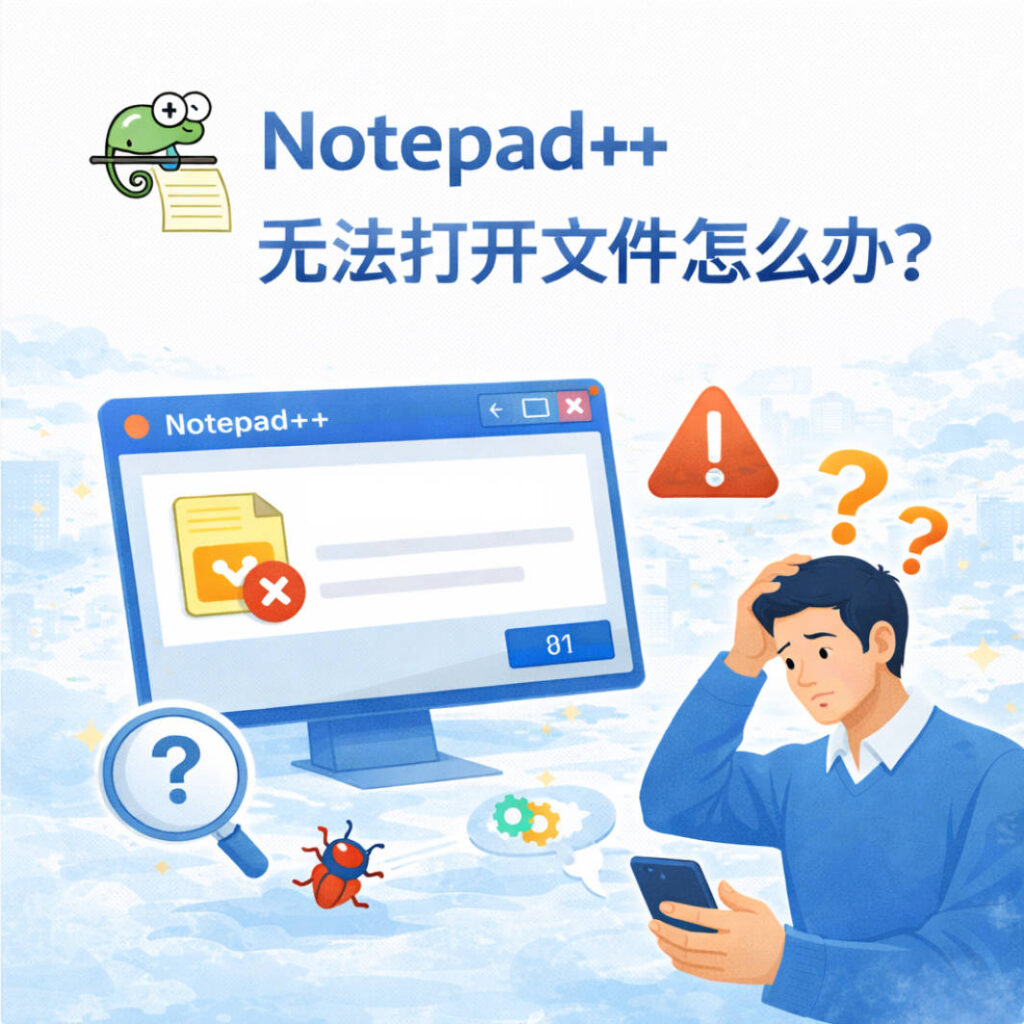 Notepad++ 无法打开文件怎么办