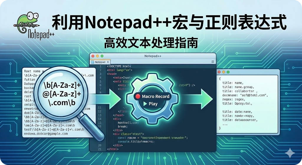 Notepad++ 批量修改文件名教程