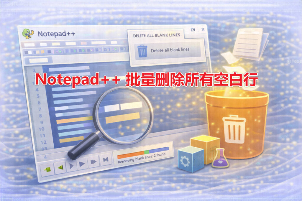 Notepad++ 批量删除所有空白行