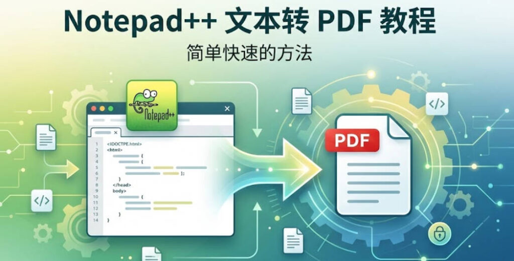 Notepad++ 如何导出文本为 PDF