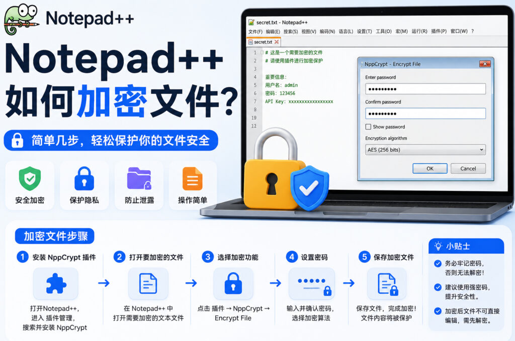 Notepad++如何加密文件