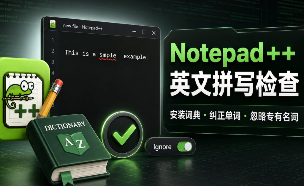 Notepad++怎么检查英文拼写