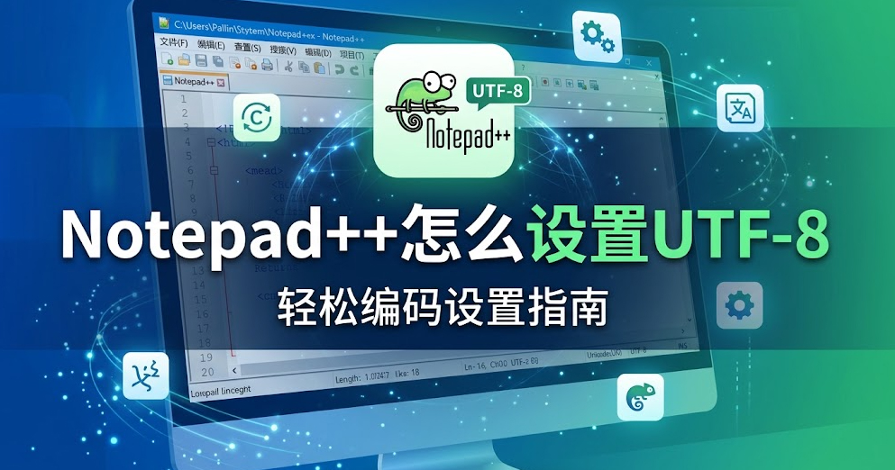 Notepad++怎么把文件编码转换为UTF-8